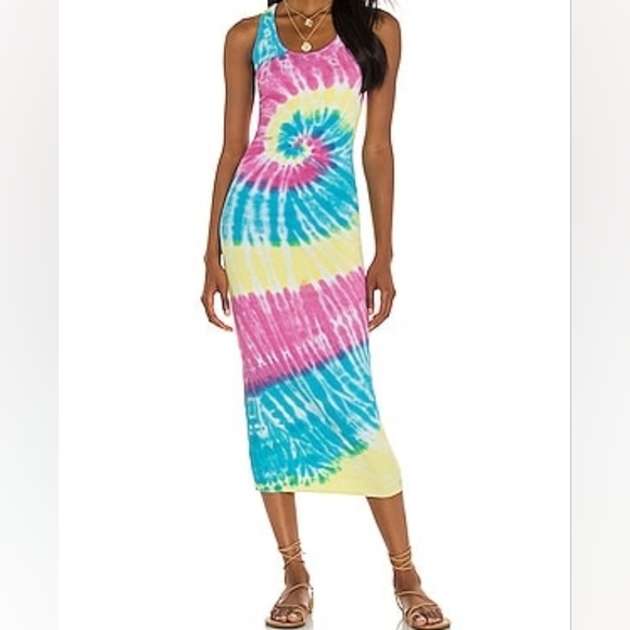 NSF Dresses & Skirts - NSF Coqui Tie Dye Midi Dress P